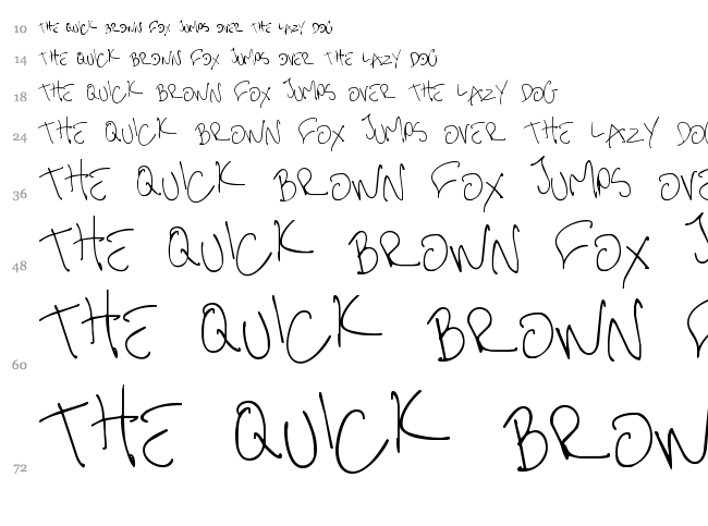 Me Handwritin Thin font waterfall
